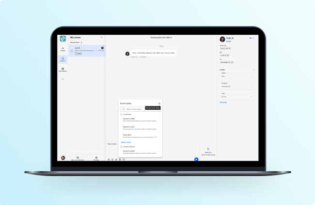 Support App: Agent Saved Replies